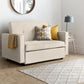 Troy Natural Linen Fabric Sofa Bed ModelBedroom