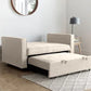 Troy Natural Linen Fabric Sofa Bed ModelBedroom