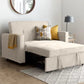 Troy Natural Linen Fabric Sofa Bed ModelBedroom