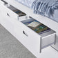 Bedmaster Veera White Wooden Guest Bed - Veera White Day Bed ModelBedroom