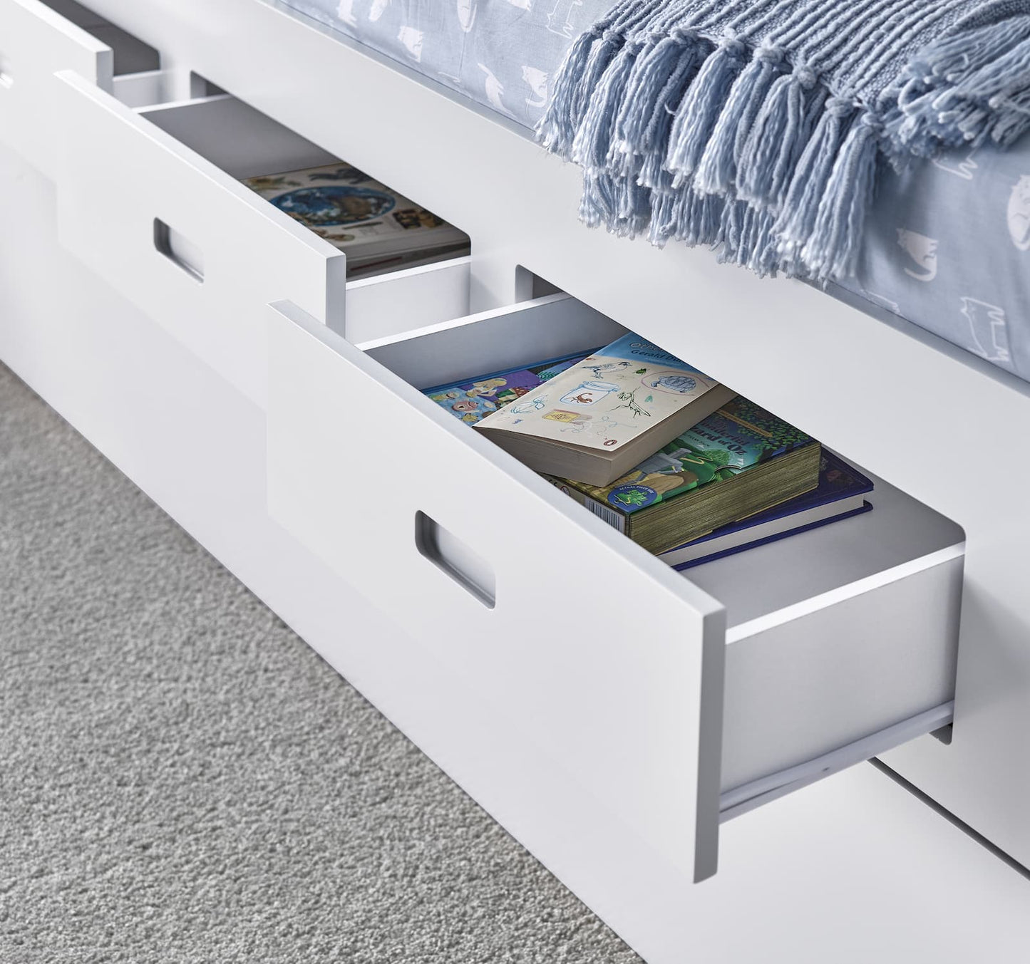 Bedmaster Veera White Wooden Guest Bed - Veera White Day Bed ModelBedroom