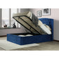 Warwick Blue Velvet Ottoman Bed - King Size ModelBedroom
