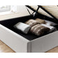 Wilson Grey Fabric Ottoman Bed - King Size ModelBedroom