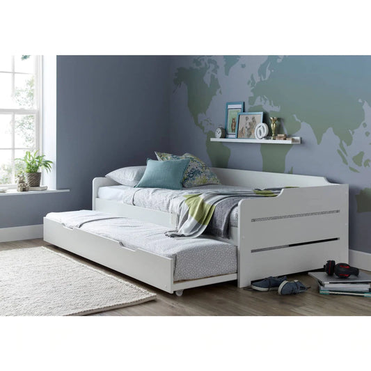 Copella White Guest Bed With Trundle ModelBedroom