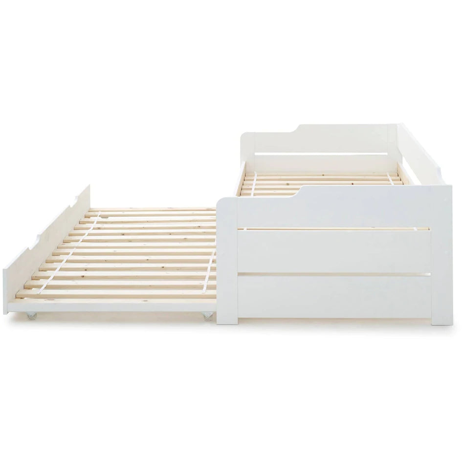 Copella White Guest Bed With Trundle ModelBedroom