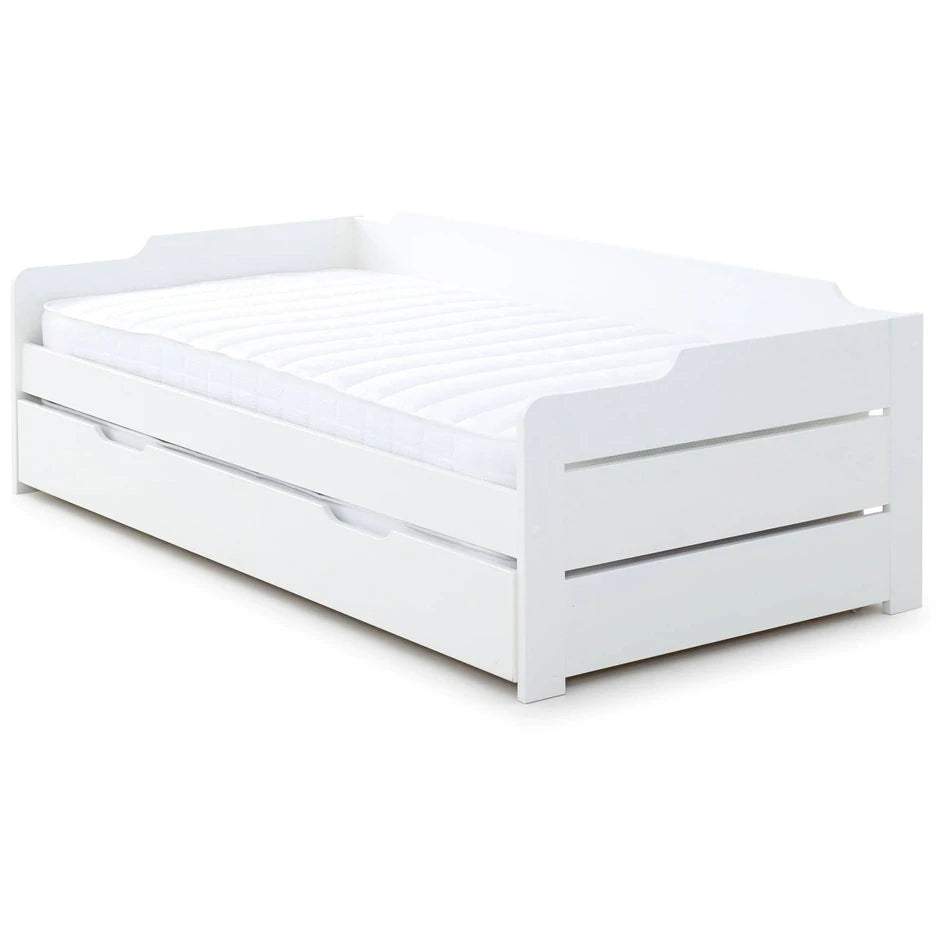 Copella White Guest Bed With Trundle ModelBedroom