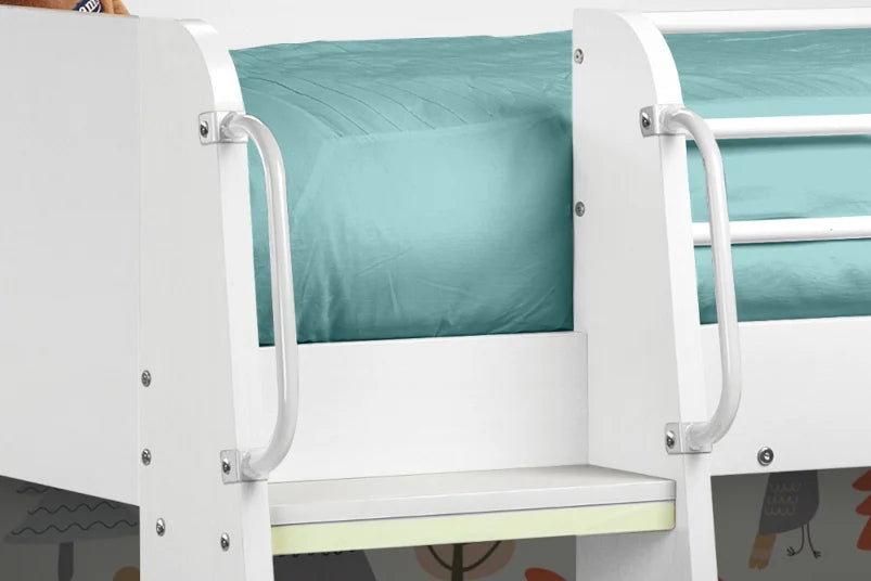 Domino Bunk Bed White - Wooden Storage Bunk Bed ModelBedroom