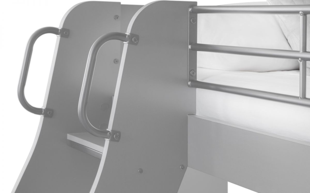 Domino Triple Sleeper Light Grey - Light Grey Wooden Triple Bunk Bed ModelBedroom