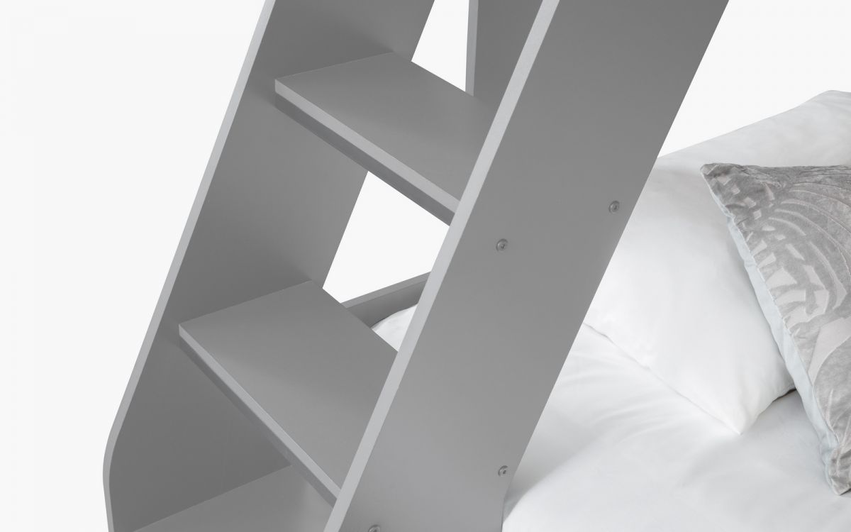 Domino Triple Sleeper Light Grey - Light Grey Wooden Triple Bunk Bed ModelBedroom