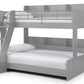 Domino Triple Sleeper Light Grey - Light Grey Wooden Triple Bunk Bed ModelBedroom