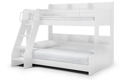 Domino Triple Sleeper White - Triple Sleeper Bunk Bed for Kids ModelBedroom