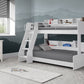 Domino Triple Sleeper White - Triple Sleeper Bunk Bed for Kids ModelBedroom