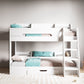 Flair Flick Bunk Bed White with Shelves And Drawer - Kids Single Bunk Bed ModelBedroom