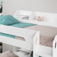 Flair Flick Bunk Bed White with Shelves And Drawer - Kids Single Bunk Bed ModelBedroom