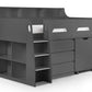 Jupiter Mid Sleeper Anthracite - Kids Mid Sleeper with Storage and Desk ModelBedroom
