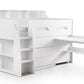 Jupiter Mid Sleeper White - Kids White Mid Sleeper with Desk and Storage ModelBedroom