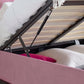 Bedmaster Kingham Pink Velvet Ottoman Bed - Pink Ottoman Bed ModelBedroom