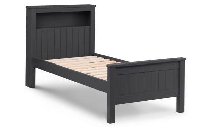 Maine Bookcase Bed 90CM Anthracite - Kids Single Bed ModelBedroom