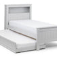 Maine Bookcase Bed Dove Grey - Kids Single Bed ModelBedroom