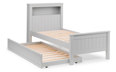 Maine Bookcase Bed Dove Grey - Kids Single Bed ModelBedroom