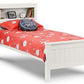 Maine Bookcase Bed Surf White - Teenage Single Bed ModelBedroom