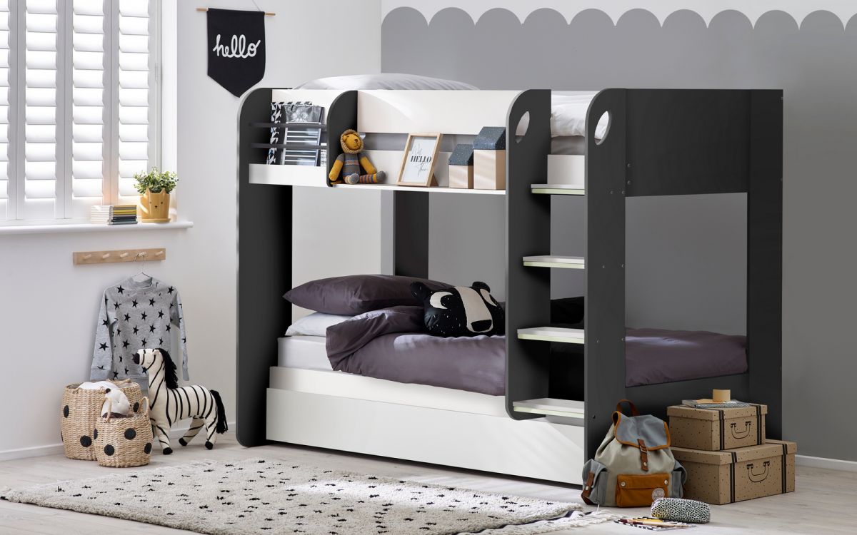 Mars Bunk & Underbed - Kids Bunk Bed with Trundle ModelBedroom